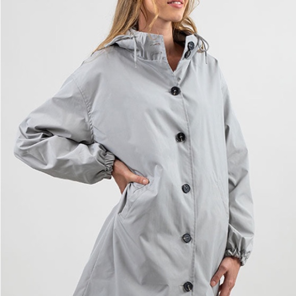 Women's Light Gray Hooded Jacket